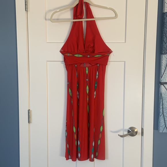Red Halter dress size medium - Picture 2 of 4
